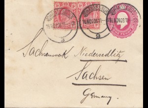 South Africa 1908 Johannesburg to Sachsen, Niederlausitz