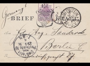 South Africa: 1896: post card to Berlin