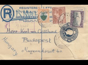 South Africa 1920: registered Benoni to Budapest