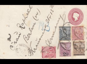 South Africa 1895: registered Cape Town to Berlin