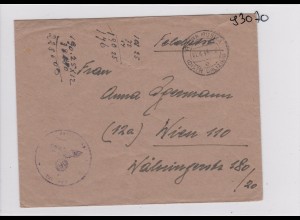 GG: Feldpost: Brief aus Rawa Ruska nach Wien, April 1944, späte Post