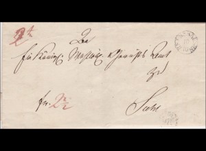 Brief von Benshausen nach Suhl 1843