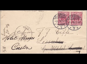 Brief von Hamburg nach Portugal 1898