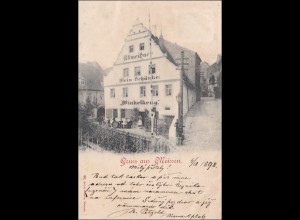 Ansichtskarte von Meissen nach Dresden 1893