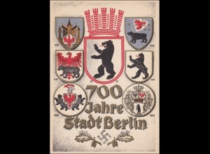 III. Reich: Ansichtskarte 700 Jahre Berlin 1937 - Berlin fahrbares Postamt