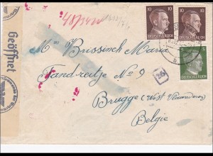 III. Reich: Brief Flugzeugbau Darmstadt nach Belgien mit Zensur 1942