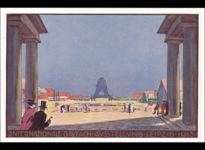 Ganzsache Internationale Baufachausstellung Leipzig 1913 - Germania