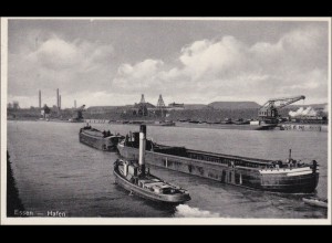 Ganzsache Eposta Essen 1932 mit Sonderstempel und Ansicht Hafen, P106/04