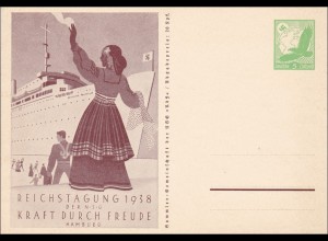 Ganzsache: Reichstagung KDF 1938 in Hamburg