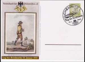Ganzsache: Tag der Briefmarke 1941 Chemnitz