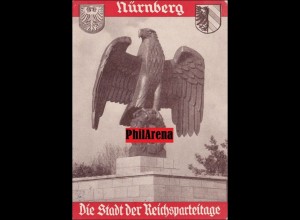 Propaganda Karte: Nürnberg, Stadt der Reichsparteitage 1935