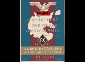 Propaganda Karte: VI. Reichstagung der Auslandsdeutschen in Stuttgart 1938