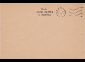 Saargebiet: Volksabstimmung 1935 Werbestempel