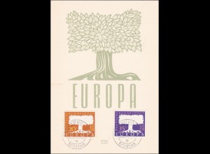 Saar: Europa Briefmarken Saarland 1957 - Ersttag