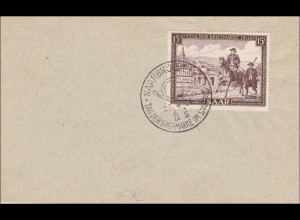 Saar: Saarbrücken Tag der Briefmarke 1951, FDC