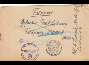 Feldpost II. Weltkrieg: Brief aus Heide/Holstein an FPNr. 29604A 1942 - zurück