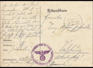 Feldpost II. Weltkrieg: Karte FPNr. 08 572 nach Salzburg 1941