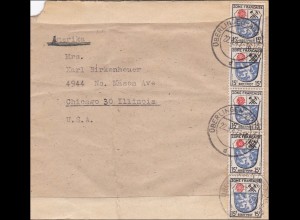 Französische Zone: Brief von Überlingen 1947 nach USA
