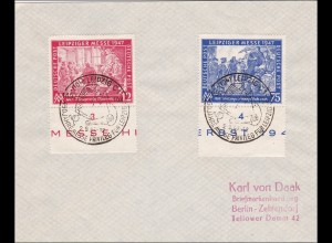 Brief Leipzig - Sonderstempel 1947 nach Berlin