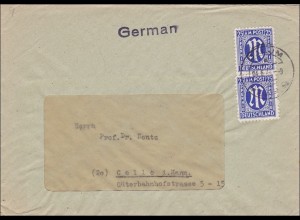 BiZone: Brief aus Dalum/Lingen nach Celle 1946