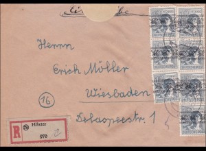 BiZone: Einschreiben aus Höxter nach Wiesbaden 1948