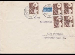 Brief aus Bensheim nach Nürnberg 1952