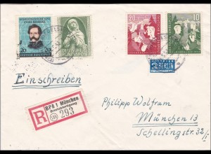 Einschreiben Briefabfertigung BPA München 1952