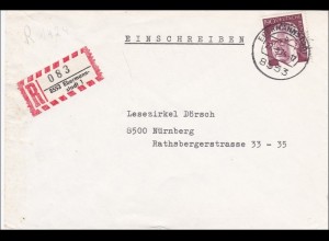 Einschreiben Ebermannstadt nach Nürnberg - Einzelfrankatur 190