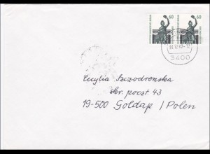 Brief von 1987 nach Polen - waagrechtes Paar