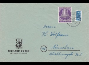 Brief von Braunschweig nach München 1953