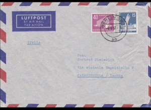 Luftpost Brief Berlin 1957 nach Ischia