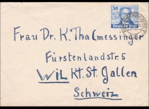Brief 1949 von Berlin in die Schweiz