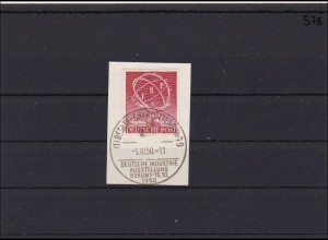 Berlin MiNr. 71, gestempelt Ersttags-Sonderstempel auf Briefstück