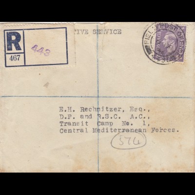 1946: Registered Field post service, RAF