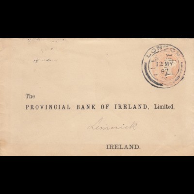 1897: letter from London to Ireland