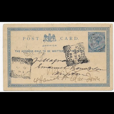 post card Kingstown, 1886