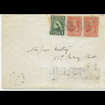 Brief 1905 nach New York