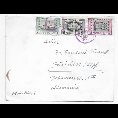 Cover air mail to Weiden 1958