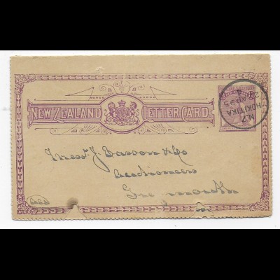 Post card Hokitika 1895