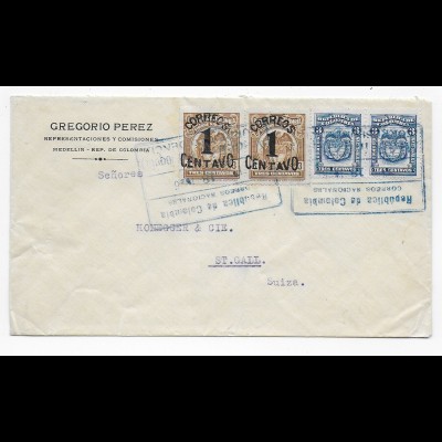 Brief aus Medellin 1936 nach St. Gallen