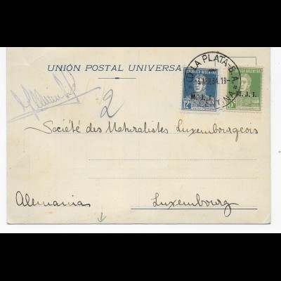 La Plata 1934 nach Luxembourg, Bestellung