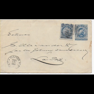 Brief aus Bolivien nach La Paz, 1888