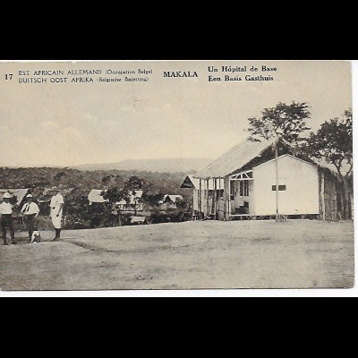 Ansichtskarte Belgisch Kongo, Besetzung DOA, 1920: Un Hopital de Base