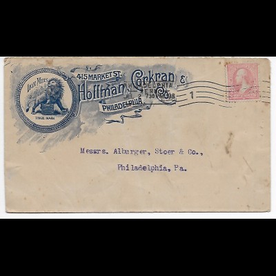 post card Princeton/Ill 1895 to Potsdam