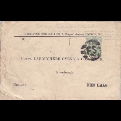 1907: letter from London to Den Haag