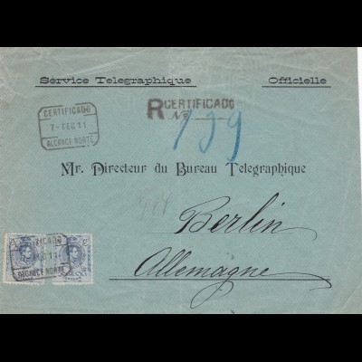 1911: Service Telegraphique: Spain to Berlin