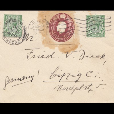 England: 1930 Brief nach Leipzig