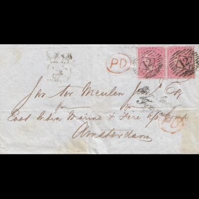 England: 1860: Brief nach Amsterdam