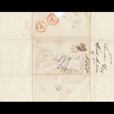 England: 1854: Brief von London nach Wien