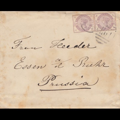England: 1885: Brief nach Essen